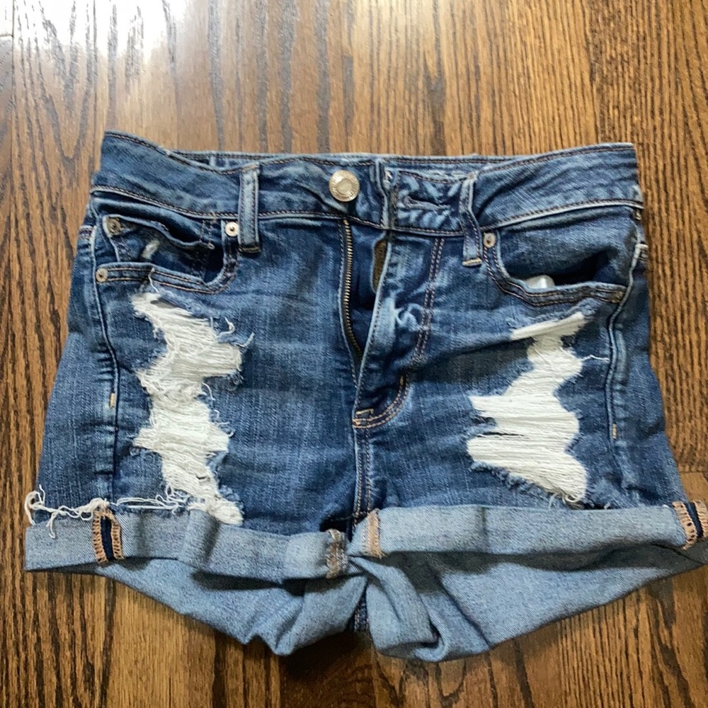 AMERICAN EAGLE next level stretch jean shorts rip